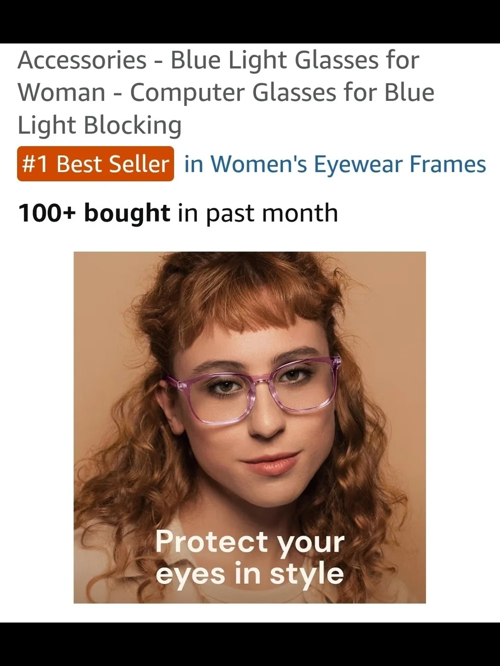 BN Blue Light Blocking Glasses Pink Frames